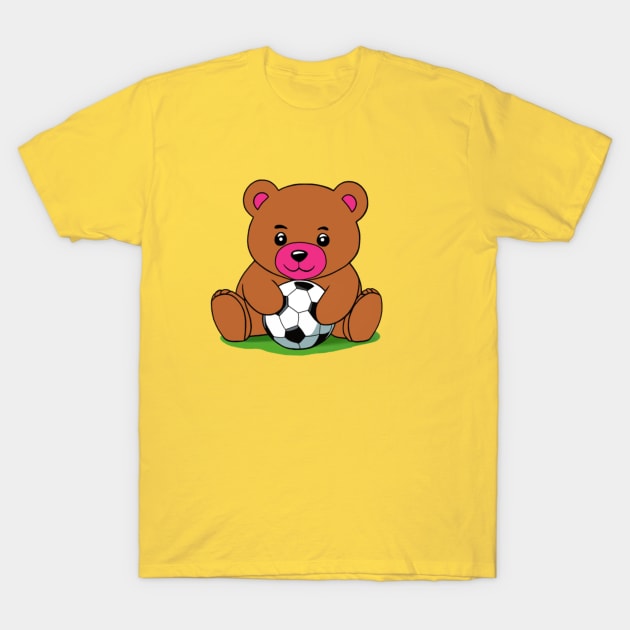 Little Bear soccer player T-Shirt by SaBa Store